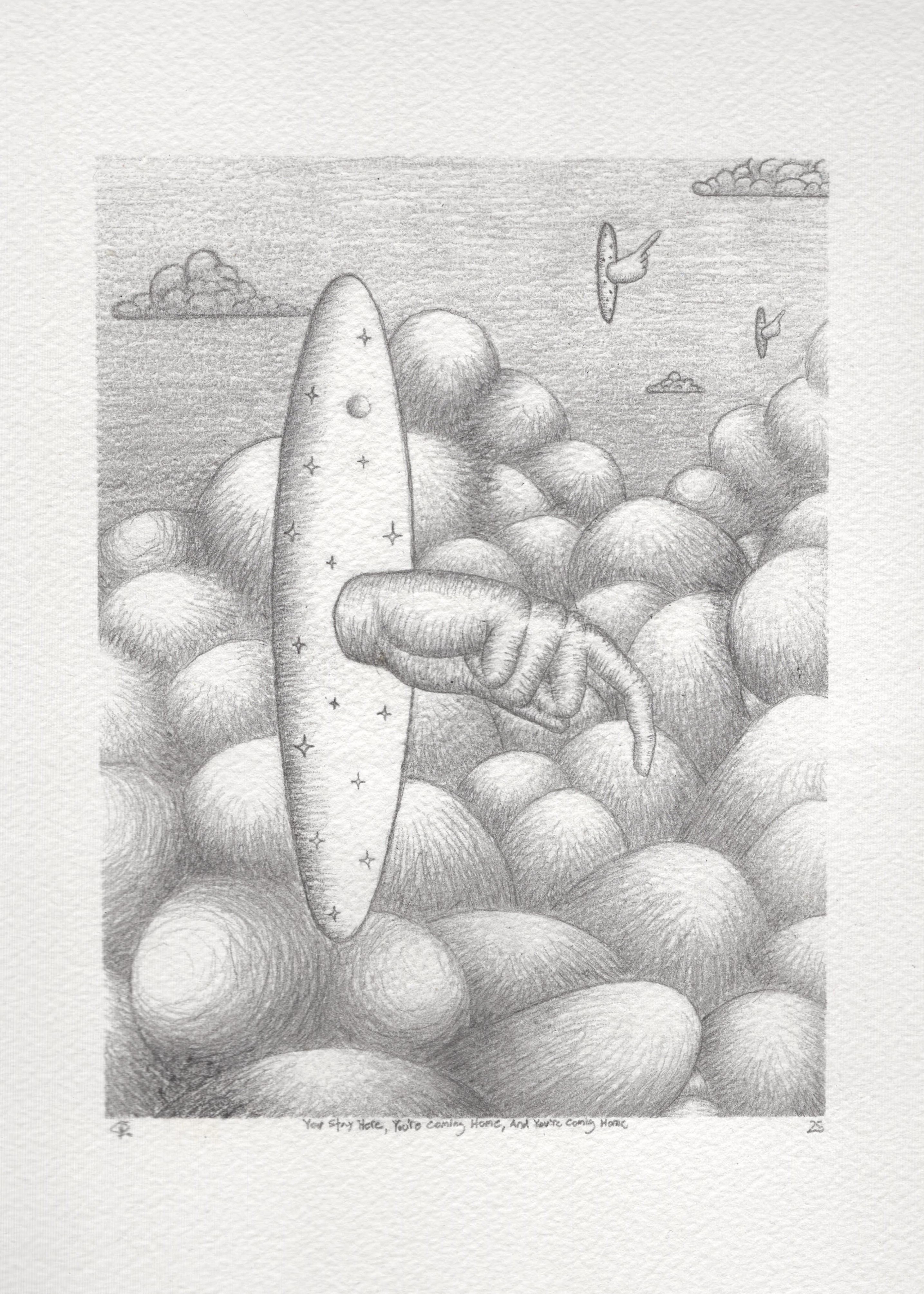 You Stay Here, You're Coming Home, and You're Coming Home, 2025, 7.5in x 5.5in